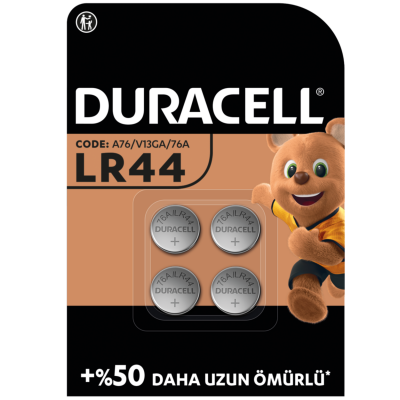 Duracell Özel LR44 Alkalin Düğme Pil 1,5 V 4'lü Paket - Duracell