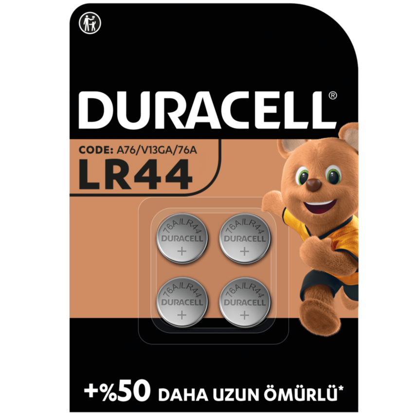 Duracell Özel LR44 Alkalin Düğme Pil 1,5 V 4'lü Paket - 1