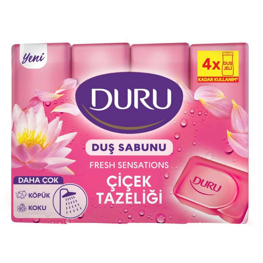 Duru Fresh Duş Sabunu Çiçek Tazeliği 4X150 G - 1