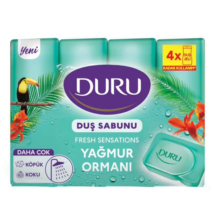 Duru Fresh Sensations Yağmur Ormanı 4 x 150 G - 1