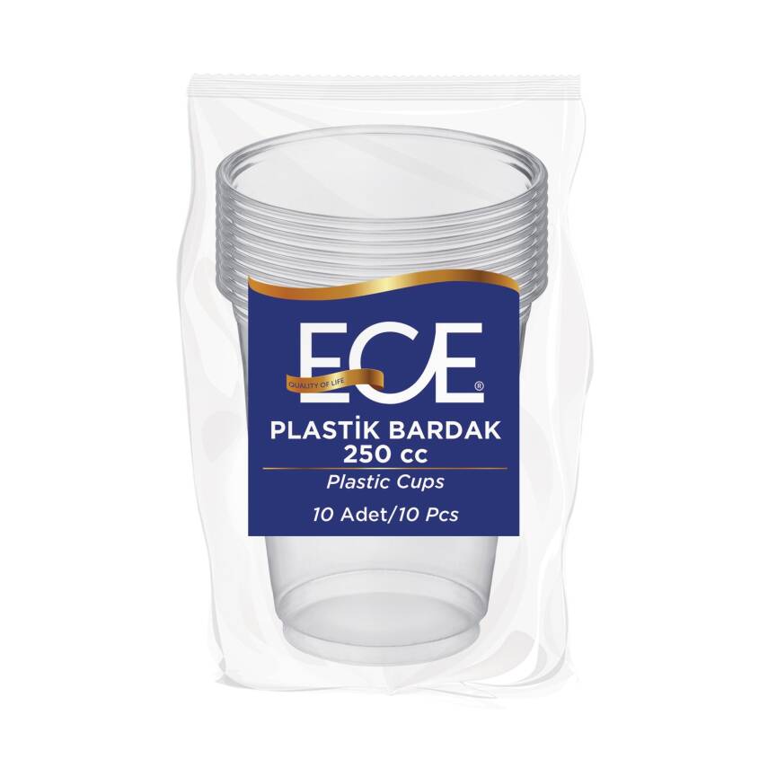 Ece Plastik Bardak 10'lu 250 Cc - 1