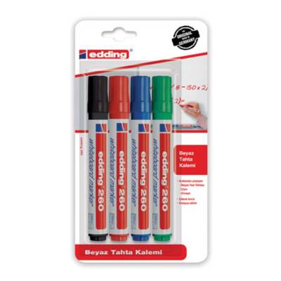 Edding 4'lü Tahta Kalemi Siyah-Kırmızı-Mavi-Yeşil - Edding