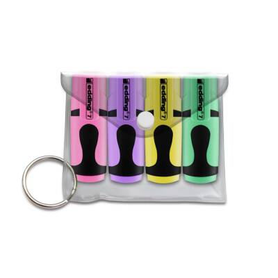Edding Mini Fosforlu Kalem Pastel Renkler 4'lü Set - Edding
