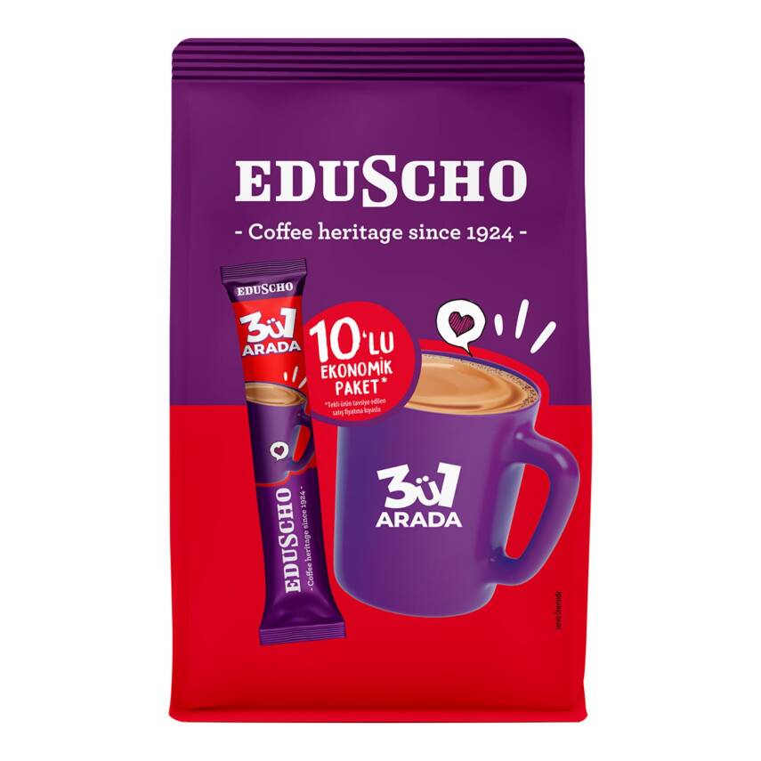 Eduscho 3ü 1 Arada Kahve Paket 10 x 17,5 G - 1