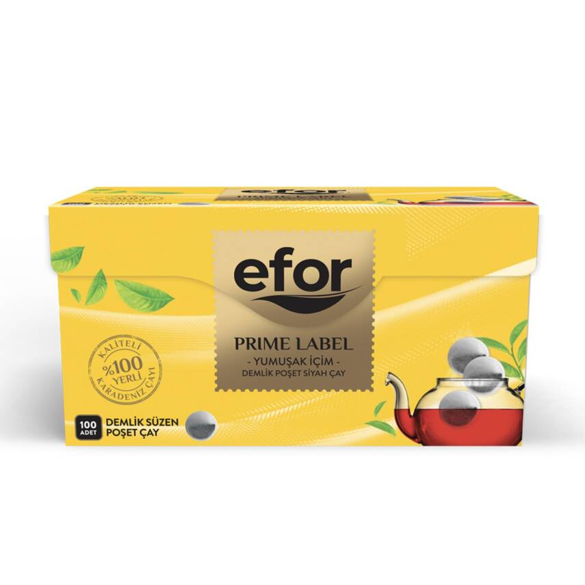 Efor Prime Label Demlik Süzen Poşet Çay 100'lü 320 G - 1