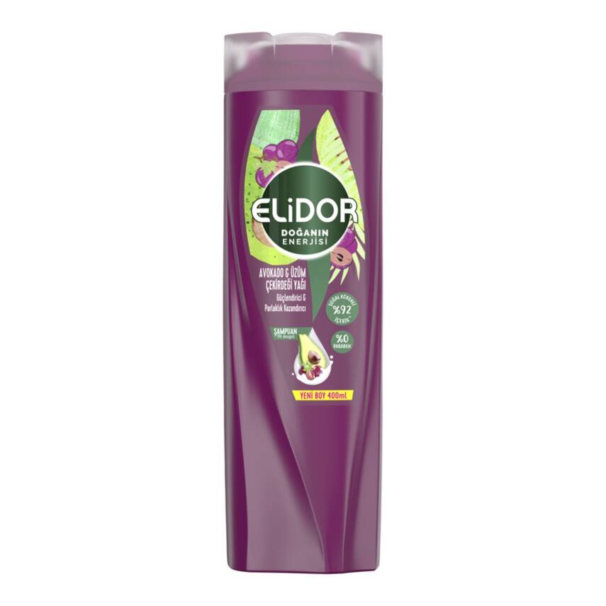 Elidor Avokado Üzüm Çekirdeği Yağı Şampuan 400 Ml - 1