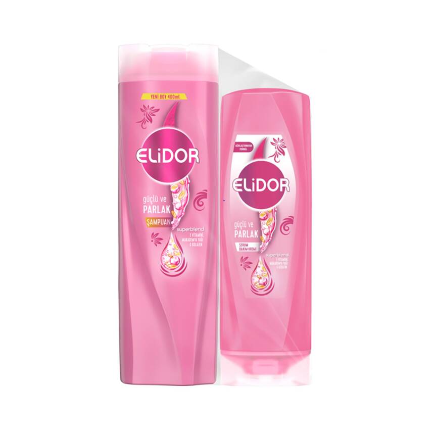 Elidor Güçlü Parlak Şampuan 400 Ml + Saç Kremi 200 Ml - 1