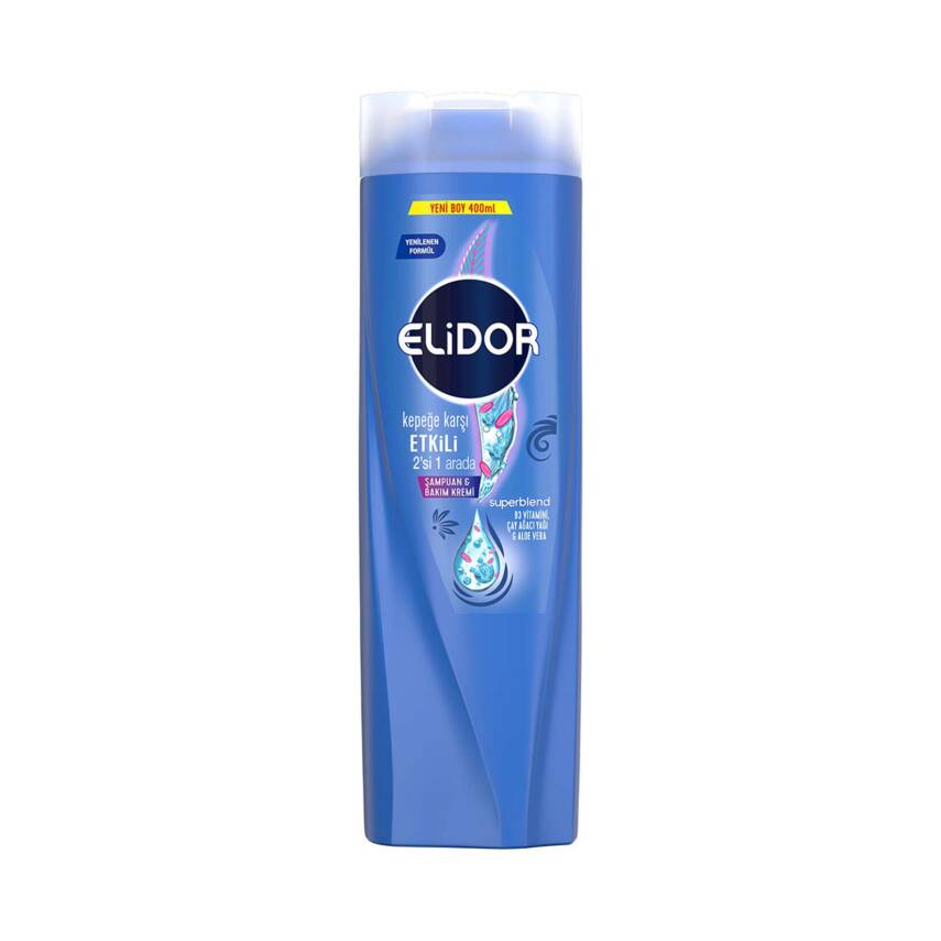 Elidor Superblend Şampuan ve Bakım Kremi Kepeğe Karşı Etkili 2'si 1 Arada 400 ml - 1