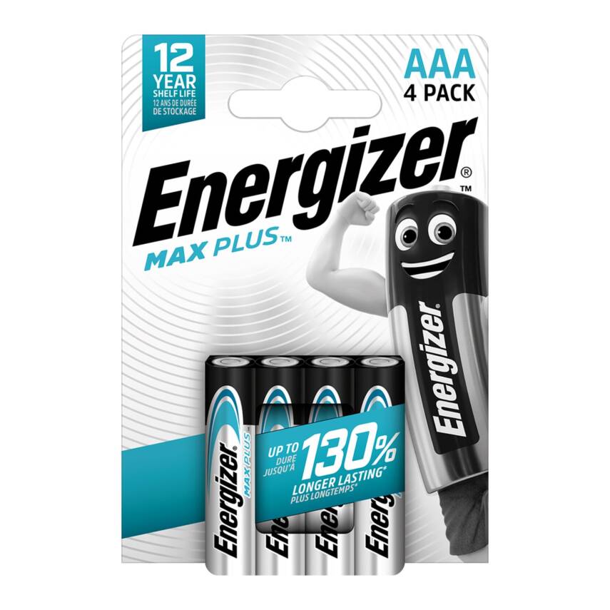 Energizer Max Plus Alkaline AAA İnce Pil 4'lü - 1