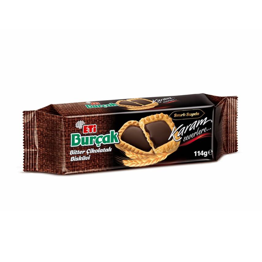 Eti Burçak Bitter Çikolatalı Yulaflı Bisküvi 114 G - 1