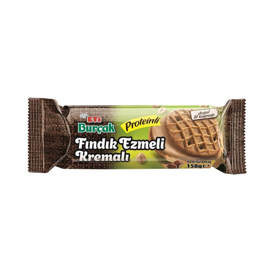 Eti Burçak Fındık Ezmeli Proteinli Bisküvi 158 G - 1