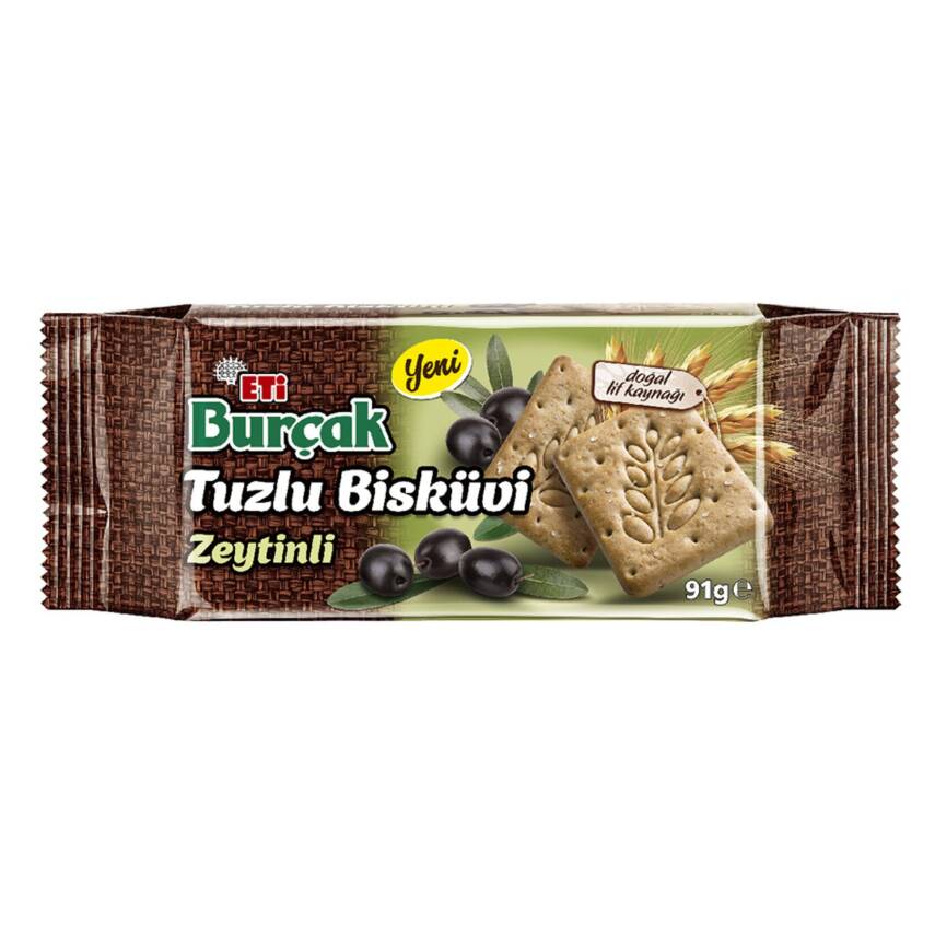 Eti Burçak Tuzlu Zeytinli Bisküvi 91 G - 1