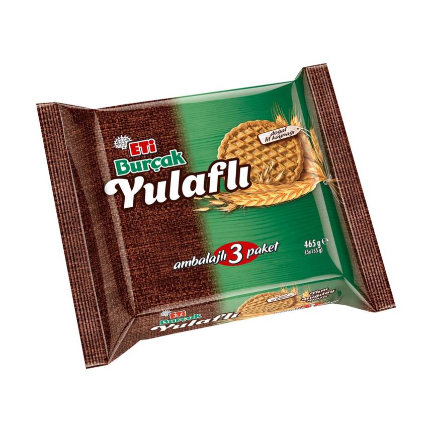 Eti Burçak Yulaflı Bisküvi 3 x 155 G - 1