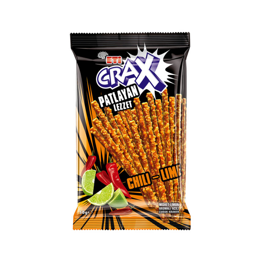 Eti Crax Patlayan Lezzet Chili Lime Çubuk Kraker 50 G - 1