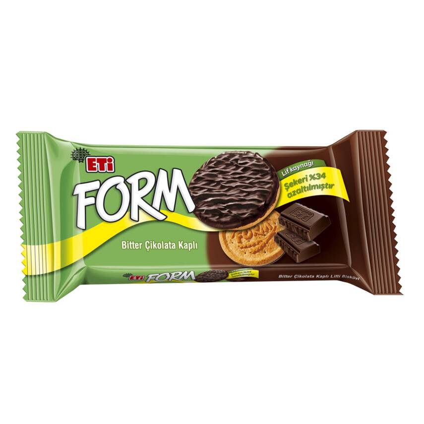 Eti Form Bitter Çikolata Kaplı Lifli Bisküvi 50 G - 1