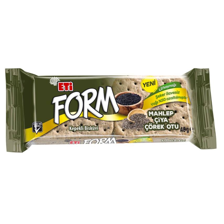 Eti Form Mahlepli Çiyalı ve Çörek Otlu Kepekli Bisküvi 40 G - 1