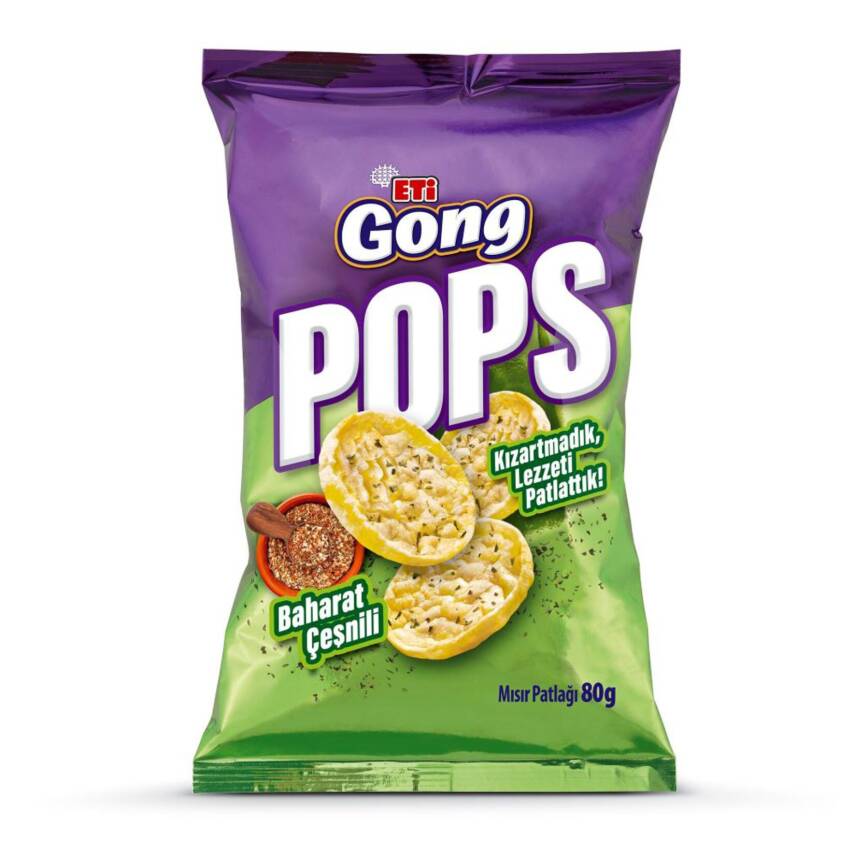 Eti Gong Pops Baharatlı Mısır Patlağı 80 G - 1