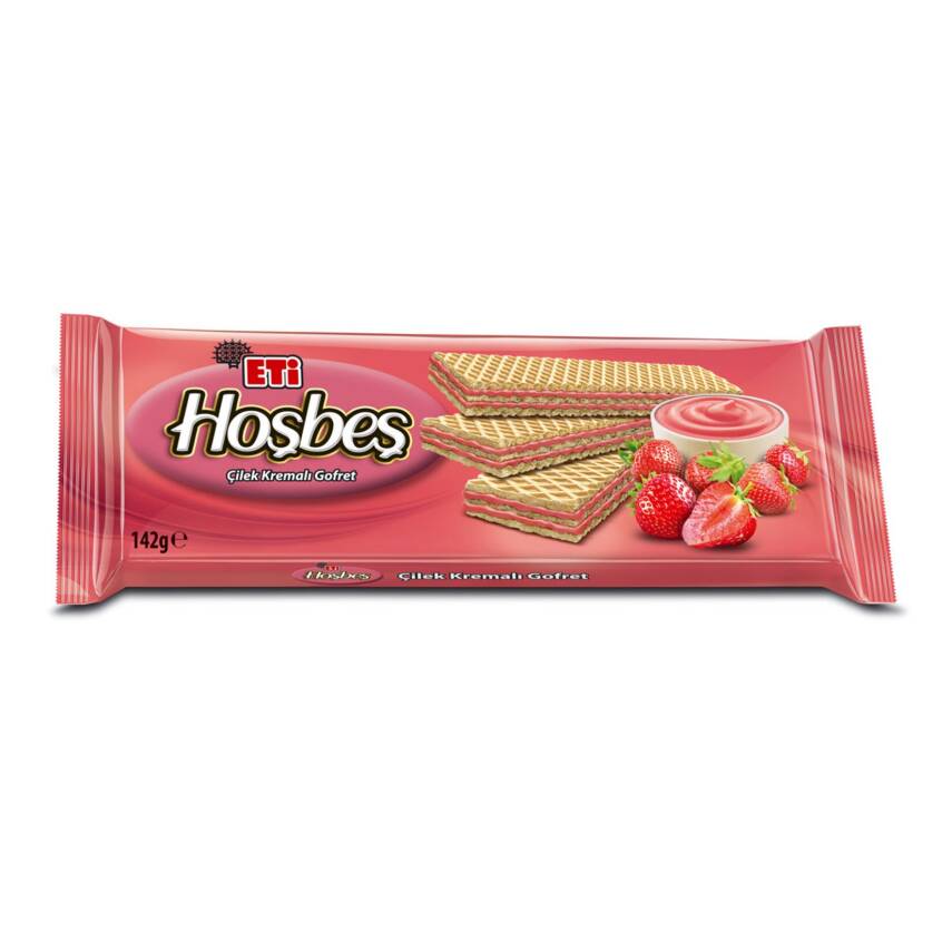 Eti Hoşbeş Çilek Kremalı Gofret 142 g - 1