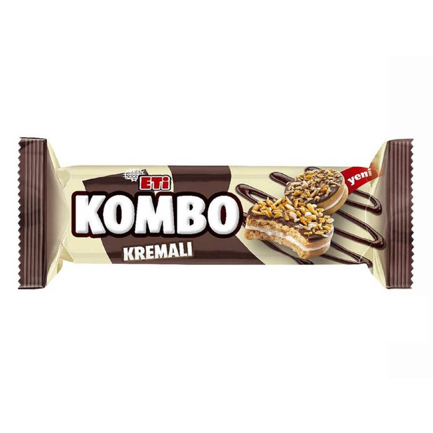 Eti Kombo Lokmalık Kremalı Bisküvi 96 G - 1