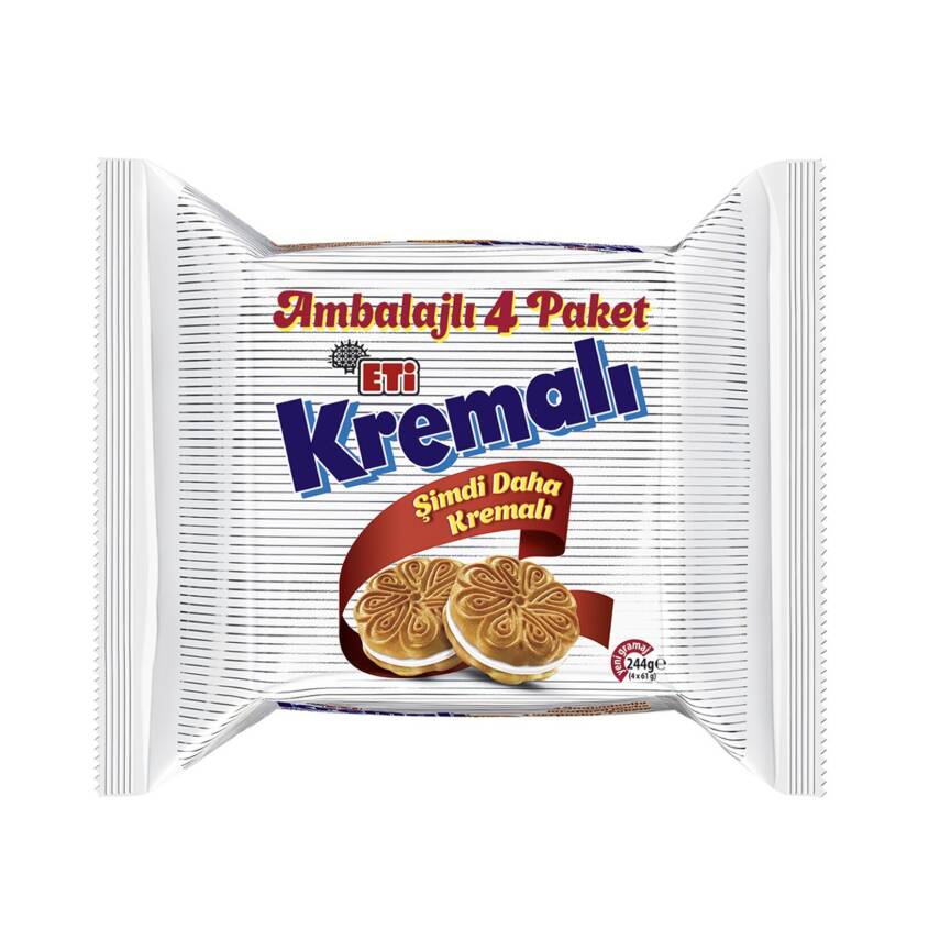 Eti Kremalı Bisküvi 4'lü Paket 244 G - 1