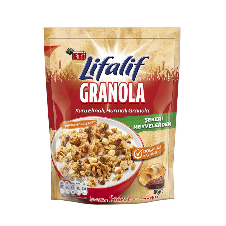 Eti Lifalif Elmalı Hurmalı Granola 200G - 1