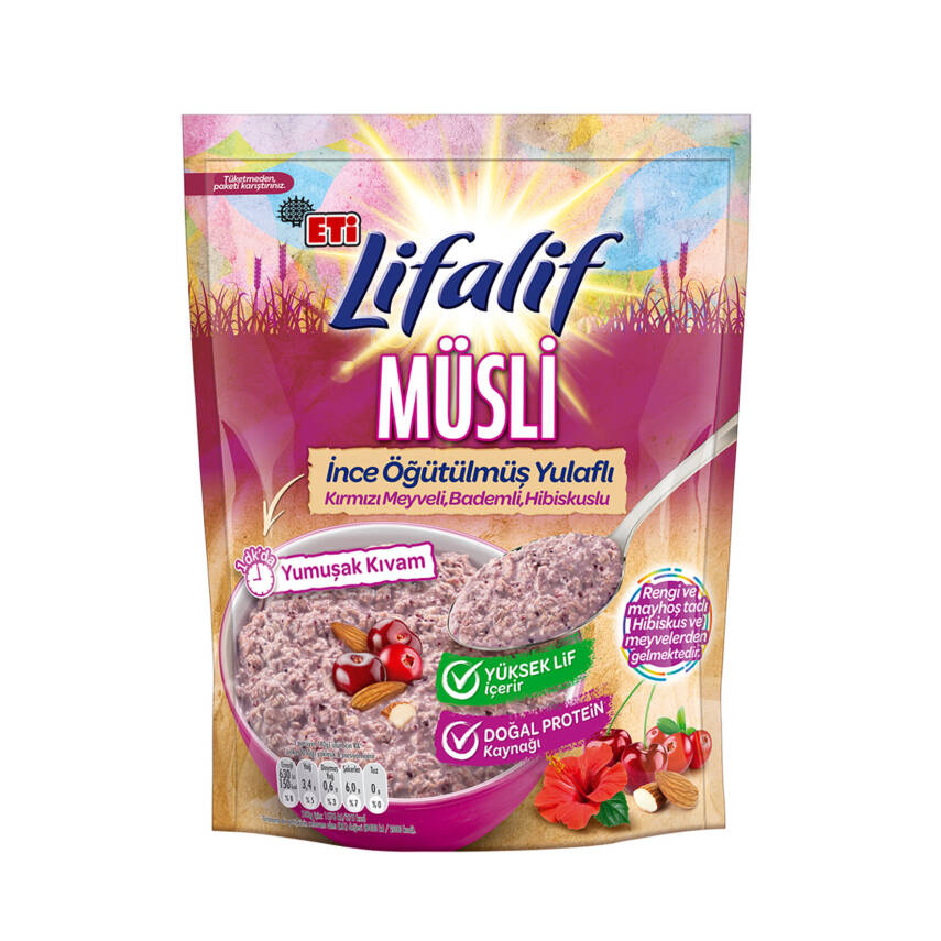 Eti Lifalif İnce Öğütülmüş Müsli Hibiskuslu 250 g - 1