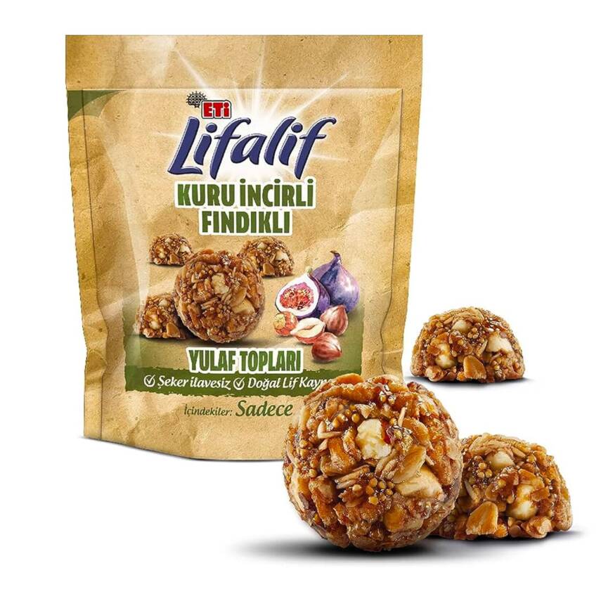 Eti Lifalif Kuru İncirli Fındıklı Yulaf Topları 38 g - 1