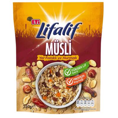 Eti Lifalif Yer Fıstıklı ve Hurmalı Müsli 350 g - Eti