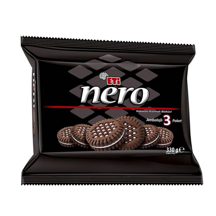 Eti Nero Kakaolu Bisküvi 3 x 110 G - 1