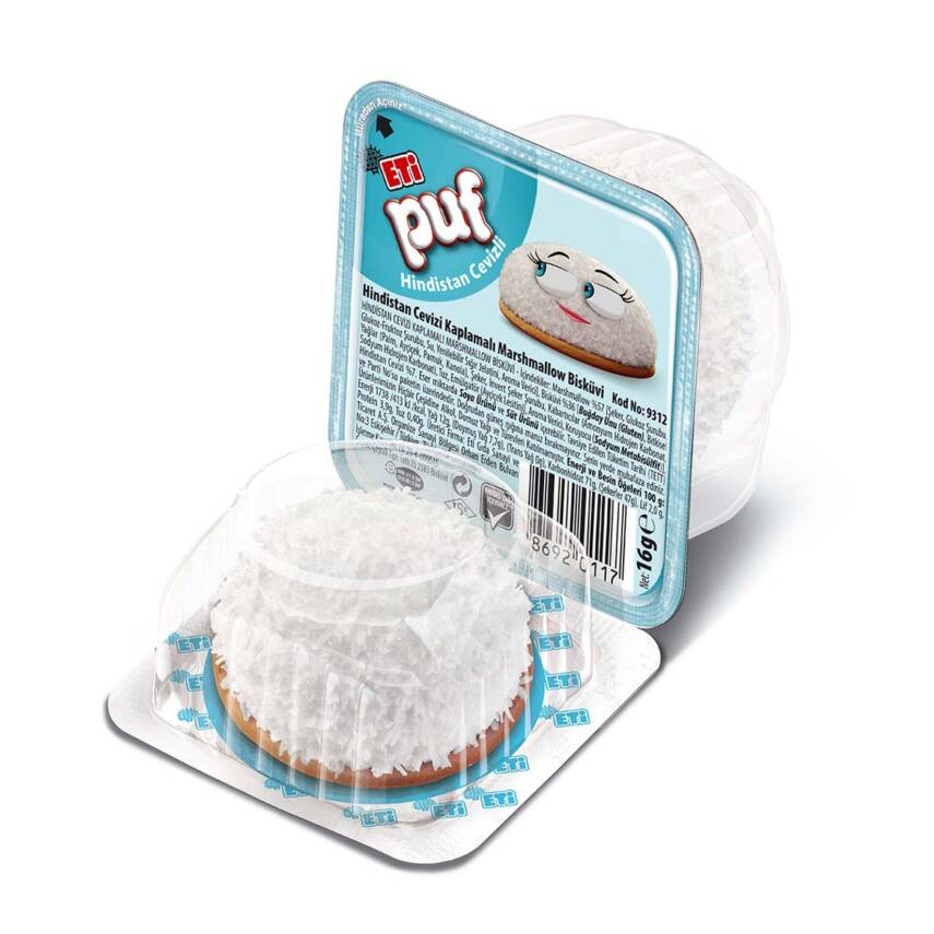 Eti Puf Hindistan Cevizli Bisküvi 16 G - 1