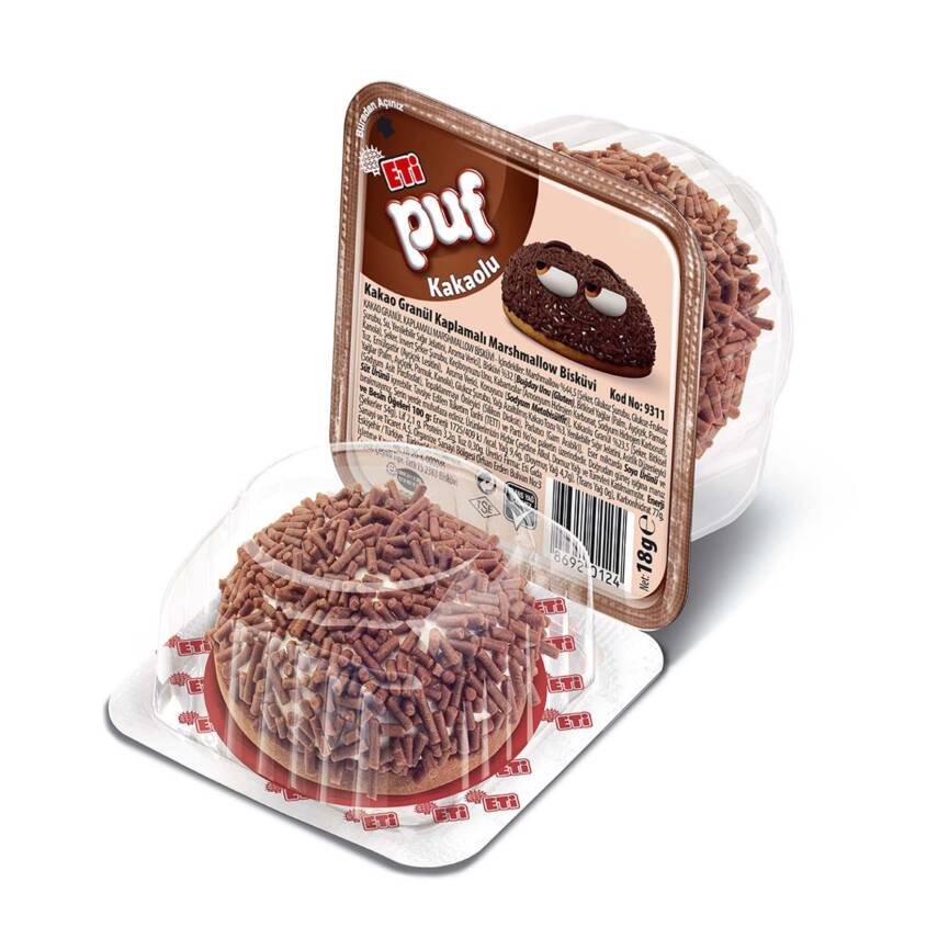 Eti Puf Kakaolu Bisküvi 18 G - 1