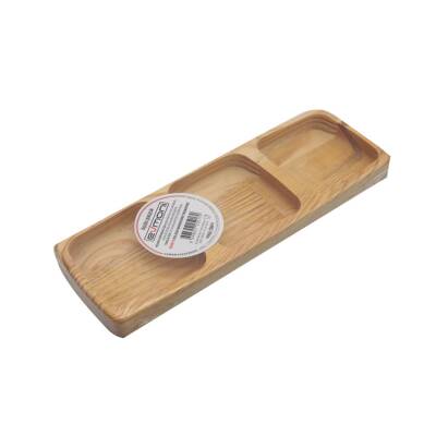 Evmoni Üç Bölmeli Ahşap Çerezlik - Evmoni