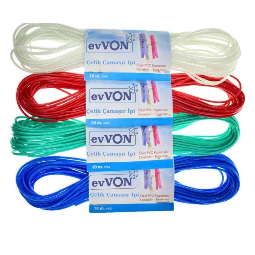 Evvon 10M Çelik Çamaşır İpi - 1