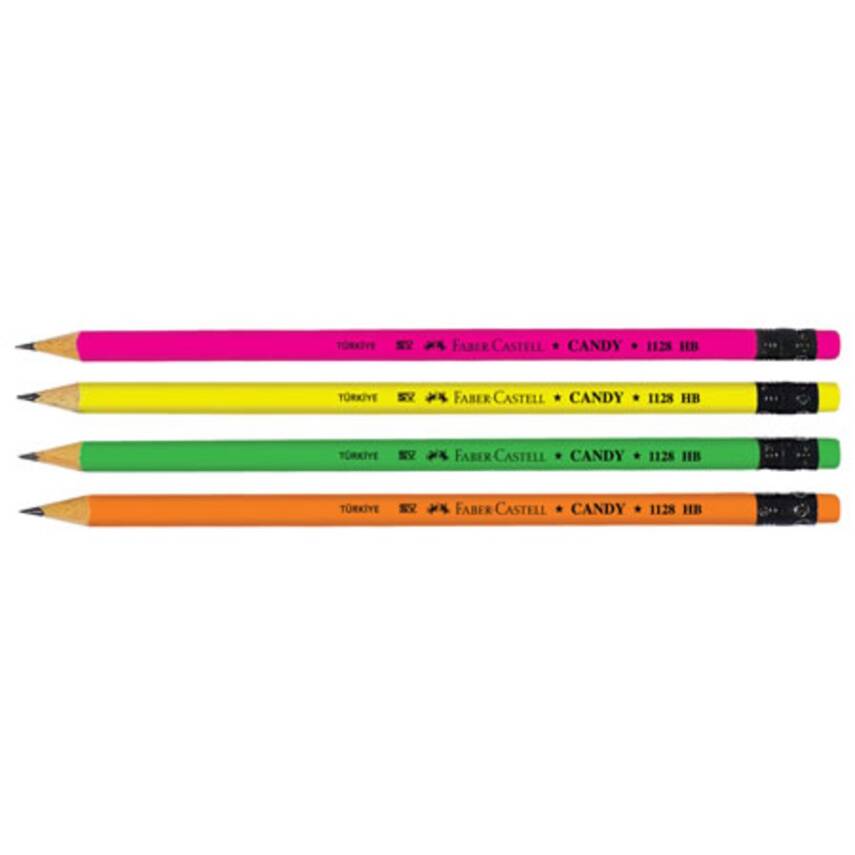Faber Castell 4 Candy Silgili Kurşun Kalem - 1