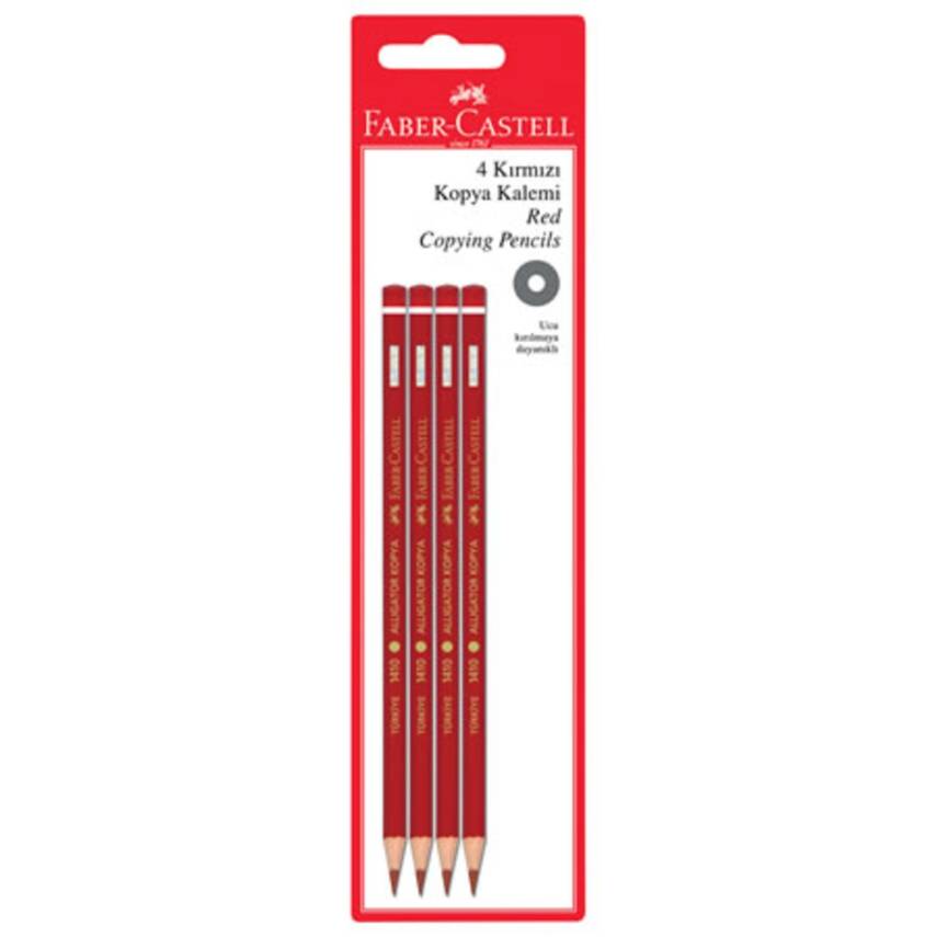 Faber Castell 4 Kırmızı Kopya Boya Kalemi - 1