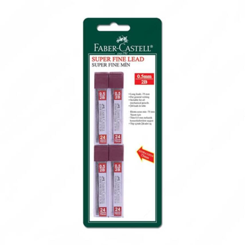 Faber Castell 4Polymer Fine Min 0.5 Mm 2B ( 75Mm ) - 1