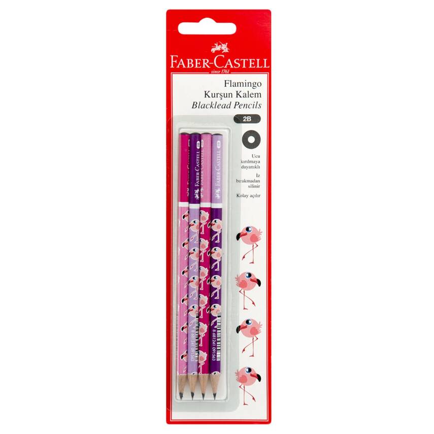 Faber Castell Bls Flamingo Kurşun Kalem 4'Lü - 1