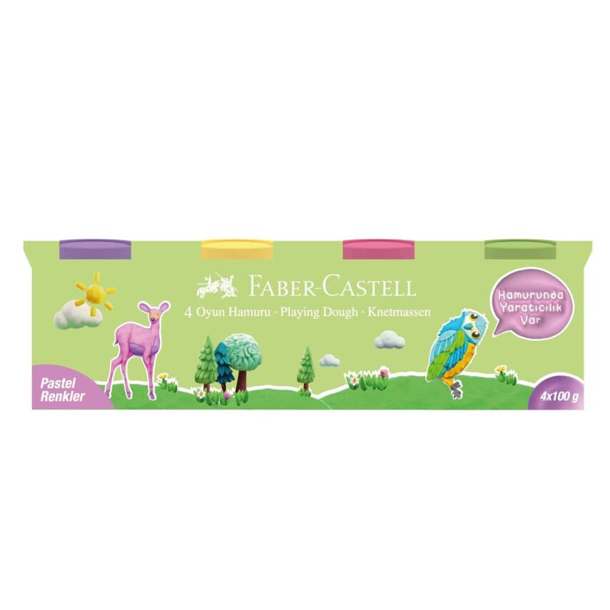 Faber Castell Bls Oyun Hamuru Pastel Renkler 4 x 100 - 1