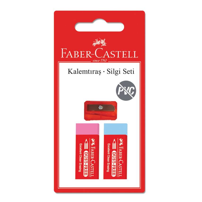 Faber-castell Dust Free Silgi + Kalemtraş - 1