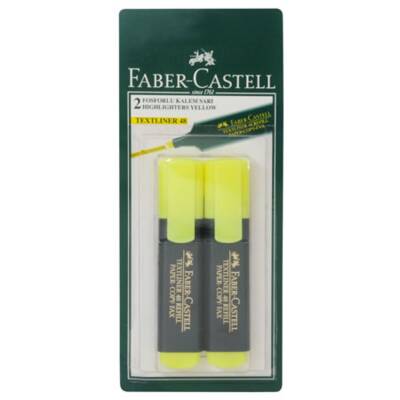 Faber Castell Fosforlu Kalem 2'Li Sarı Renk - Faber Castell