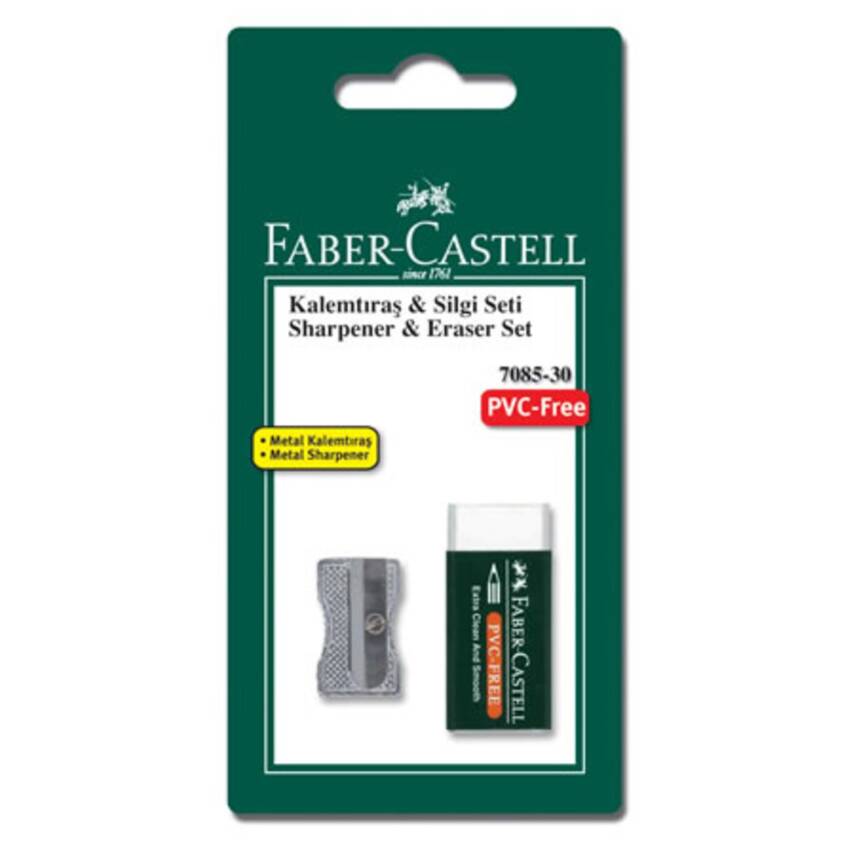 Faber-castell Metal Kalemtıraş Ve Silgi Seti - 1