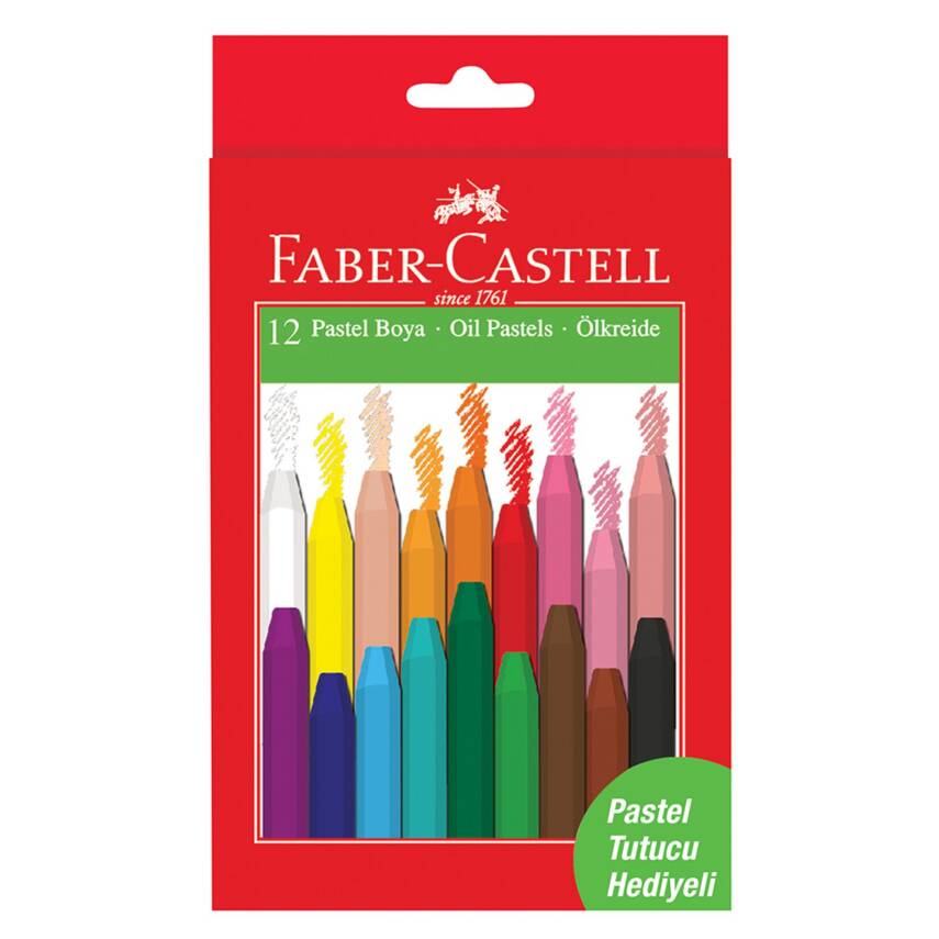 Faber Castell Pastel Boya 12'li Set Hediyeli - 1