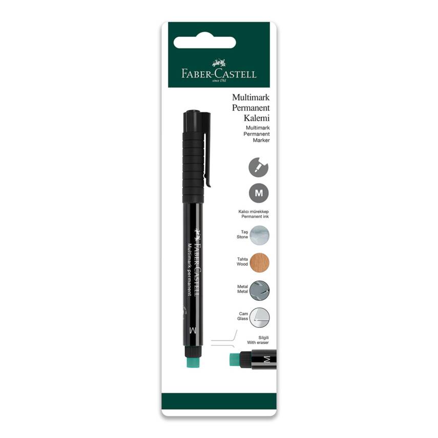 Faber-Castell Permanent Kalemi Siyah (M) Tekli - 1