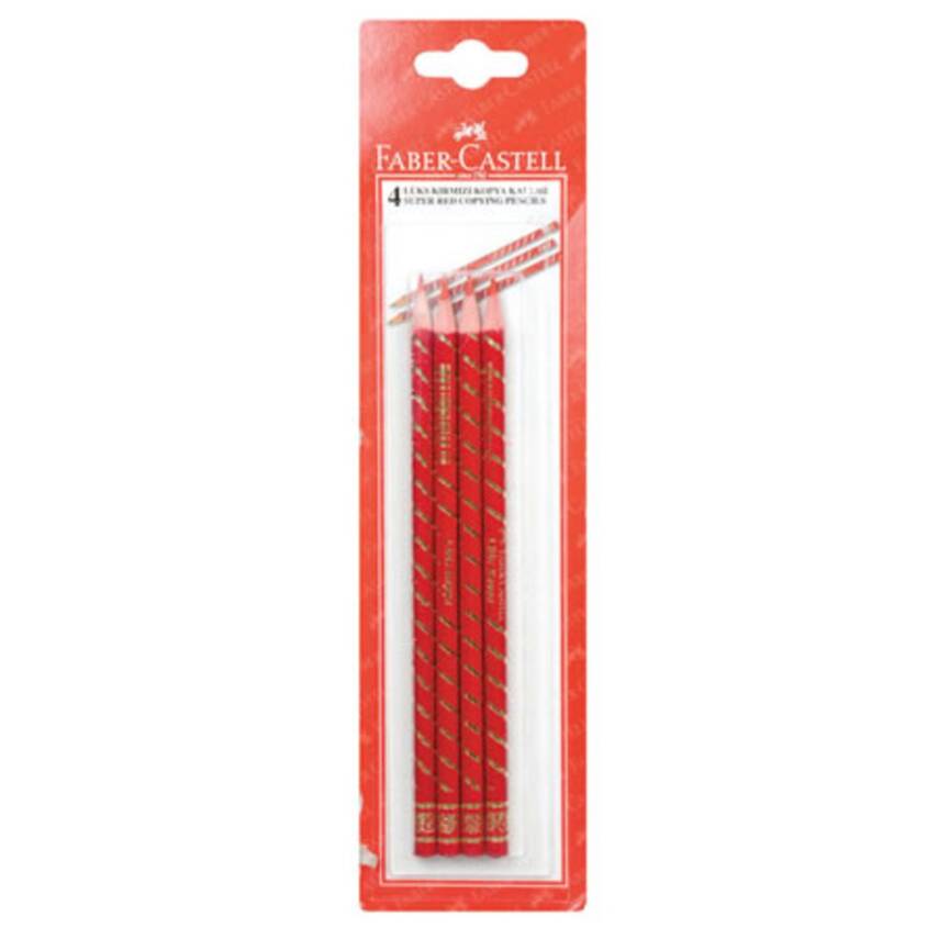 Faber Castell Süper Kırmızı Kalem 4'Lü - 1