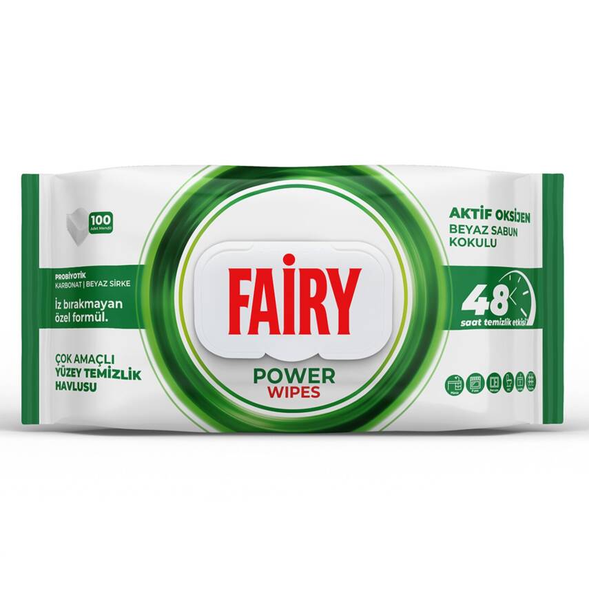 Fairy Yüzey Temizlik Havlusu Beyaz Sabun 100'lü - 1