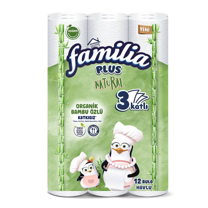 Familia Plus Natural Havlu 12'li - 1
