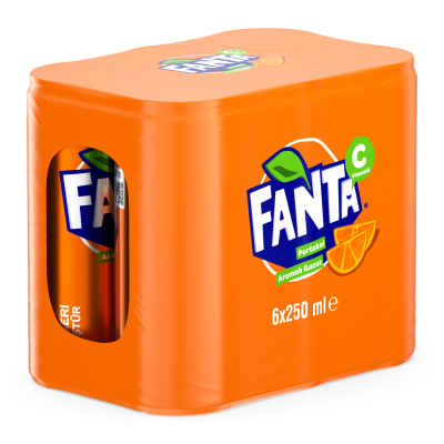 Fanta Portakal Aromalı Kutu 6 x 250 Ml - Fanta