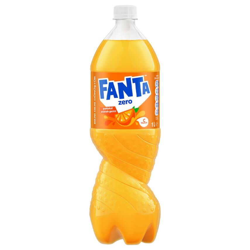 Fanta Zero Portakal Aromalı Gazoz 1 L - 1