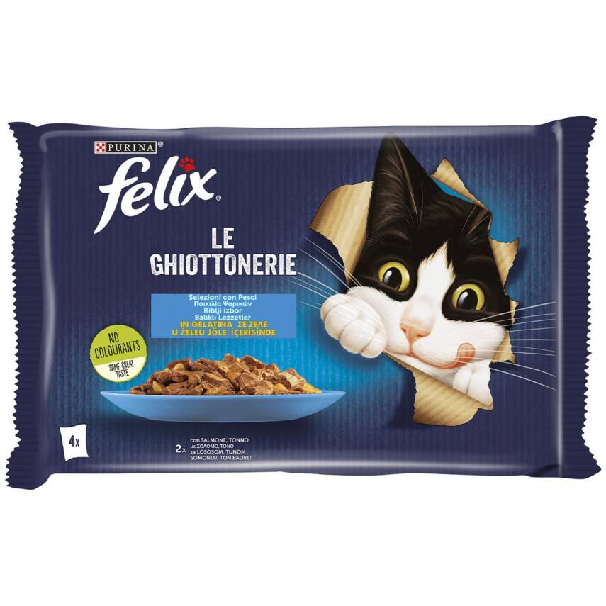 Felix Avantajlı Somonlu Ton Balıklı Yaş Mama 4 x 85 G - 1