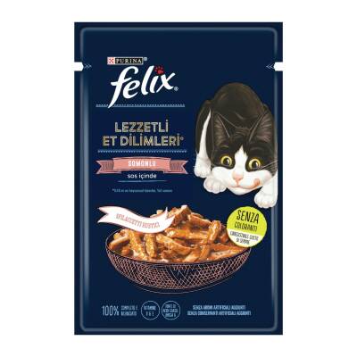 Felix Lezzetli Dilimler Yaş Mama Somonlu 80 G - Felix